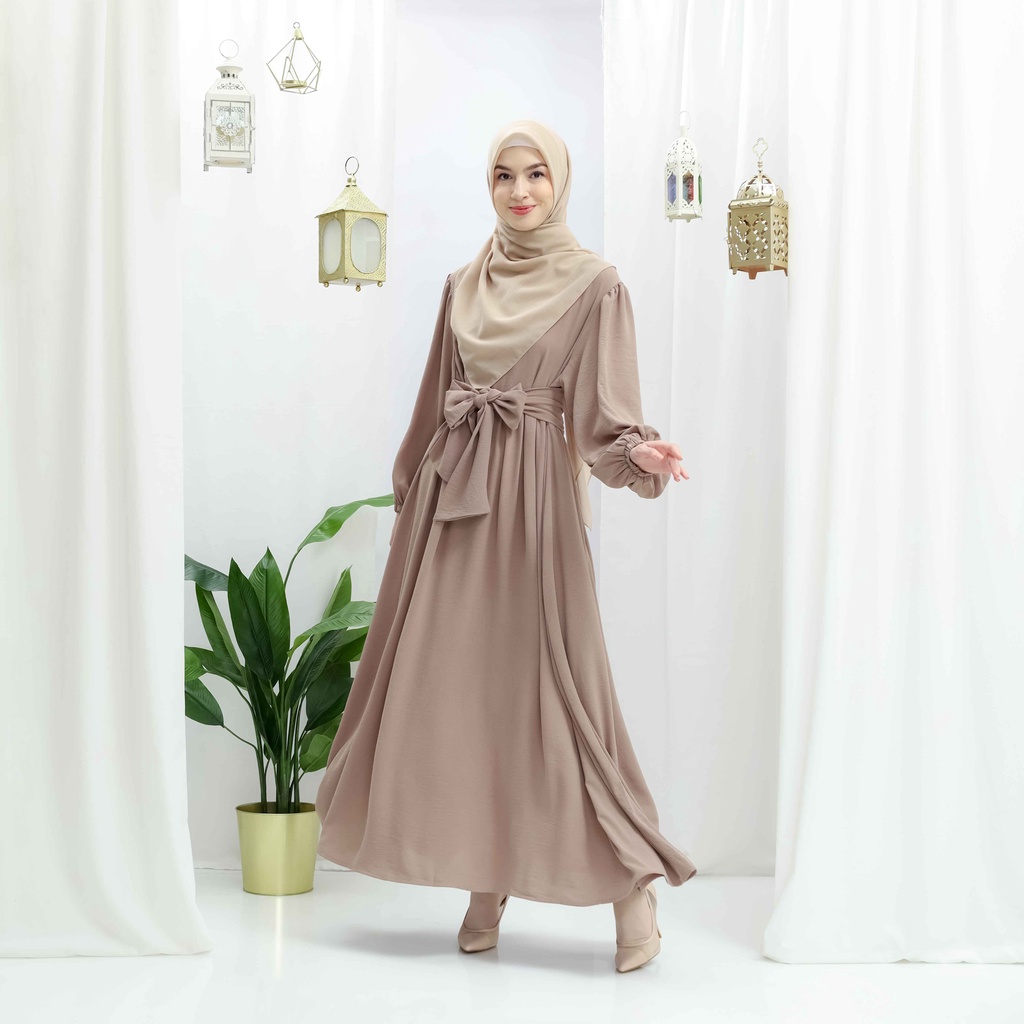 Jual Hani dress kyungmi gamis (Nude) | Shopee Indonesia