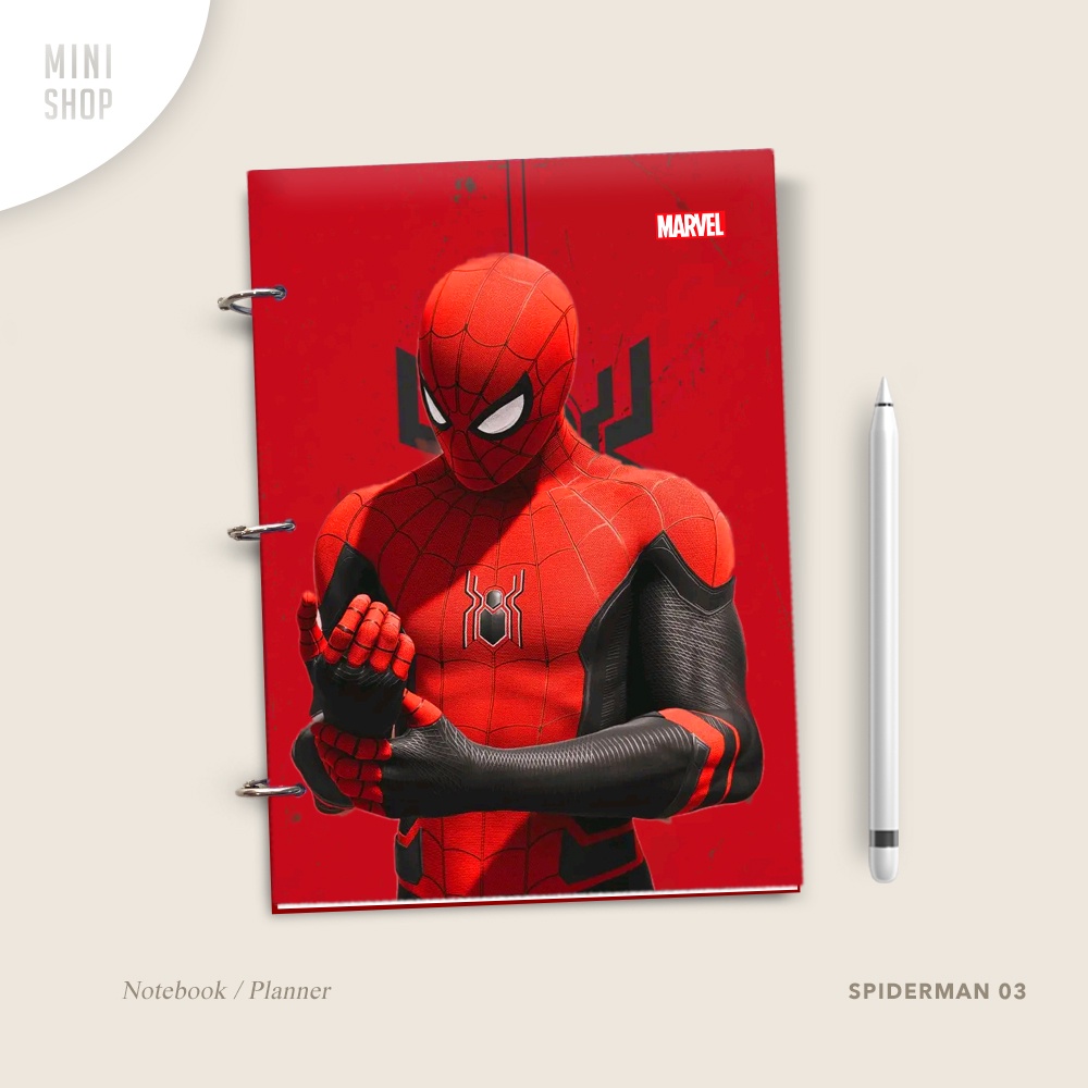 Jual Notebook hardcover A5 Spiderman 003 - (buku tulis sekolah isi 100 ...