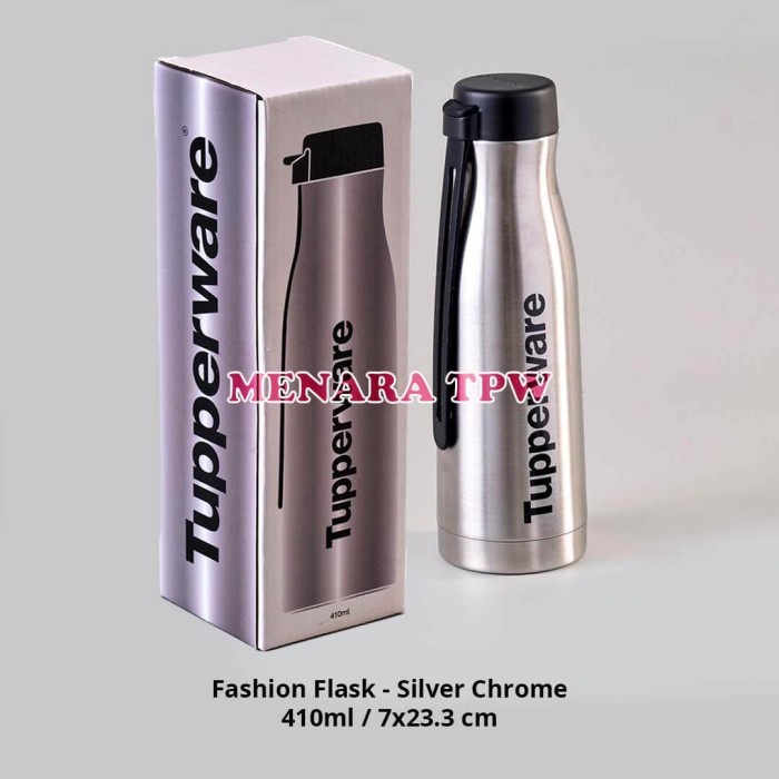 Jual Tupperware Fashion Flask Termos Air Botol Minum Silver [A02 ...