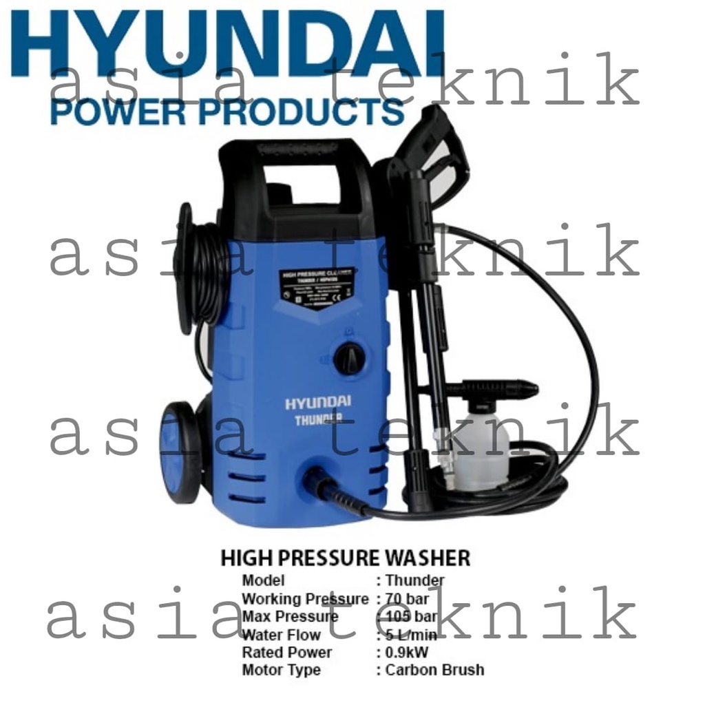Jual High Pressure Washer Hyundai 105 Bar model Thunder | Shopee Indonesia