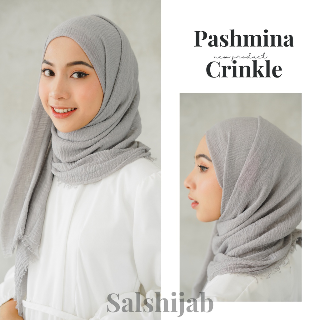 Jual Pashmina Crinkle Shawl Crimp Cotton Hijab Pasmina Rawis Kusut Factory Outlet Fame Ladyfame 5947