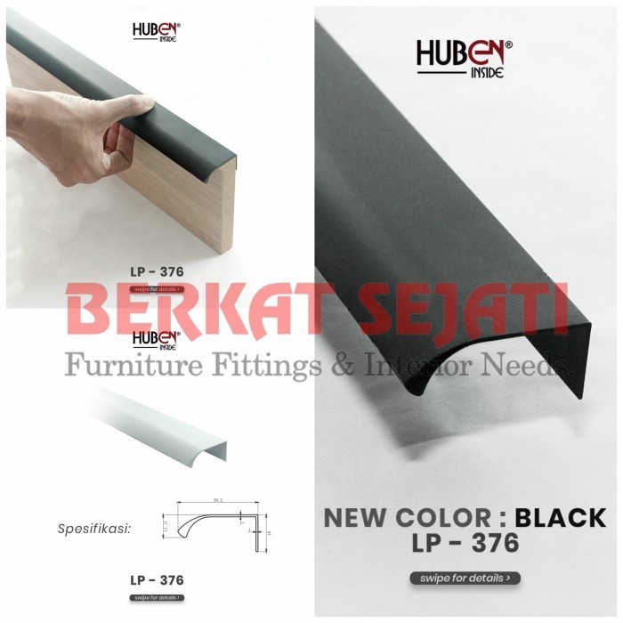 Jual LP 376 Profil Frame Handle Handel Tarikan L Aluminium Almunium 3 ...