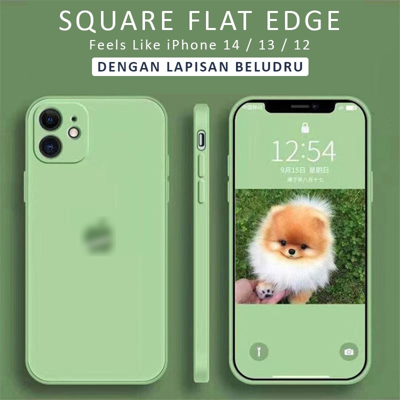 Jual SILICONE SQUARE EDGE Soft Case iPhone 7 8 Plus X XR XS 11 12 13