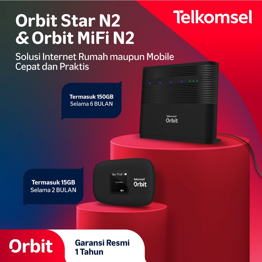 Jual Telkomsel Orbit Star N2 Modem + Telkomsel Orbit Mifi N2 Portable ...