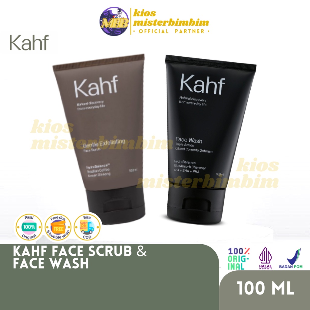 Jual Kahf Face Scrub Gentle Exfoliating Face Wash Oil Comedo Defense