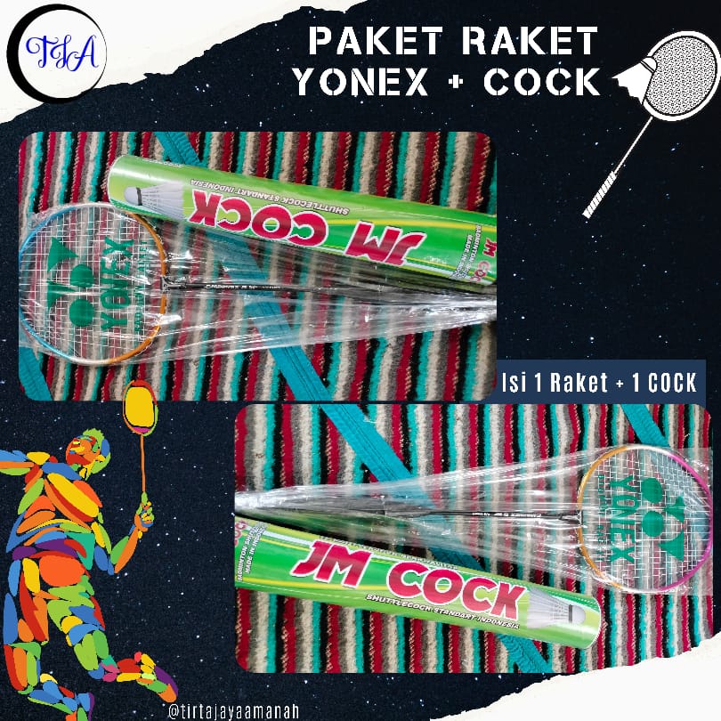 Jual PAKET GET 2 (RAKET YONEX ALUMINIUM + COCK slop) | Shopee Indonesia