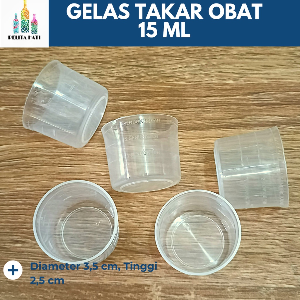 Jual GELAS TAKAR OBAT ANAK 15 ML / SLOKI PLASTIK TAKAR 15 ML FOODGRADE ...