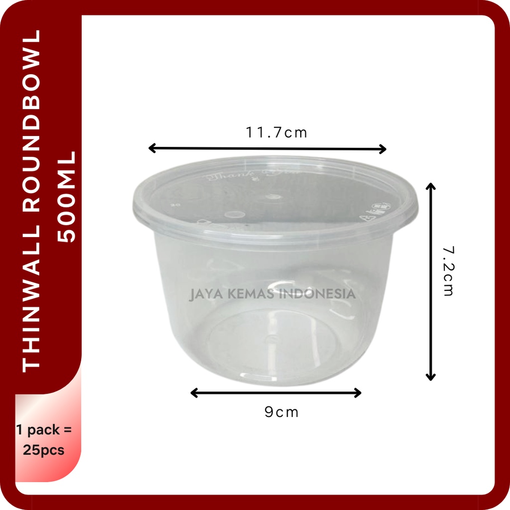 Jual Thinwall Bowl 200ml Thinwall Round 300ml Thinwall Round 450ml