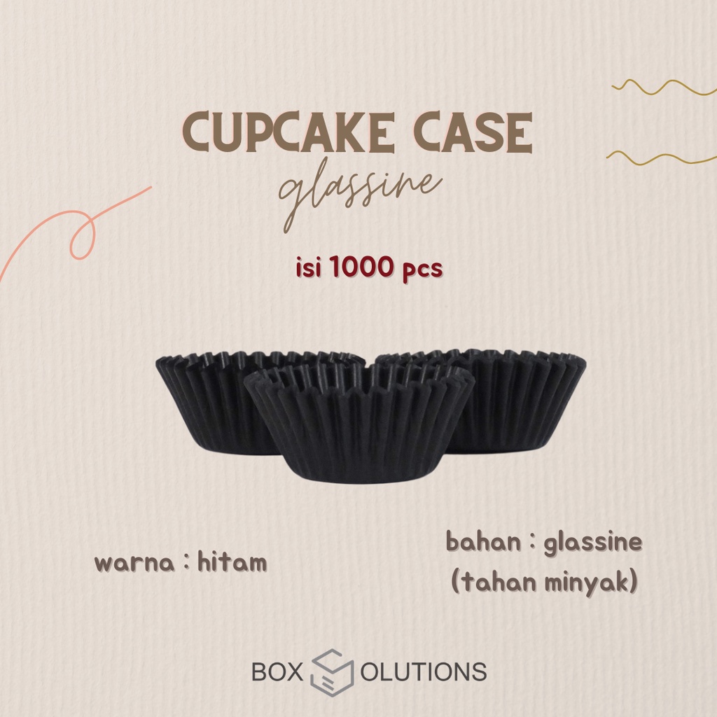 Jual kertas cupcake / cupcake case GLASSINE hitam / black - 5,5 cm, 7 ...