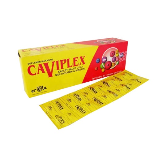 Jual Caviplex Strip Isi 10 TABLET MULTIVITAMIN Kemasan Baru Daily ...