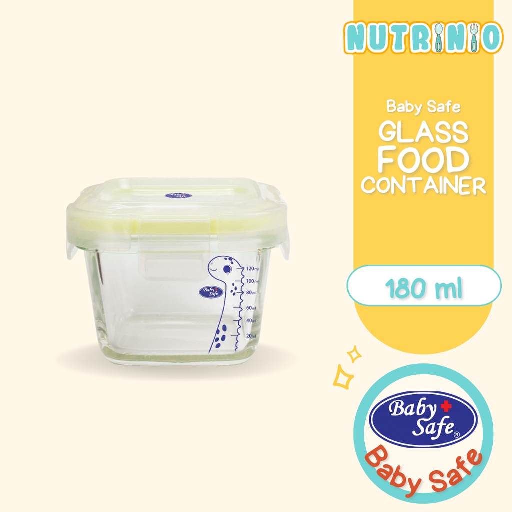 Jual Baby Safe - Baby Glass Food Container 180 & 240 ml | Borosilicate ...