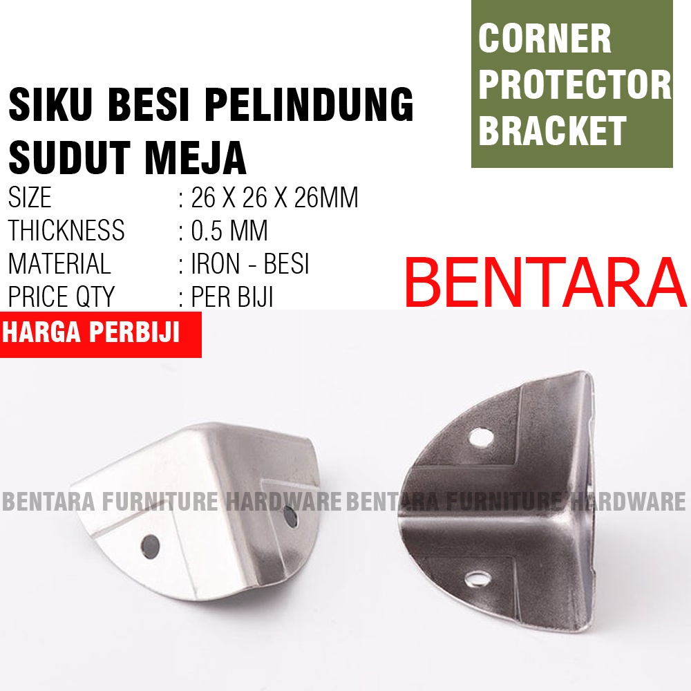 Jual 26MM PS-M PLAT SIKU MEJA Besi Pelindung Sudut Meja Peti Kotak Box ...