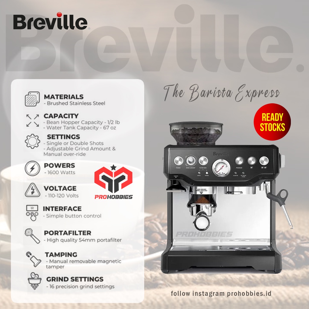 Stainless Steel Breville Bes870 Manual Breville Barista Express
