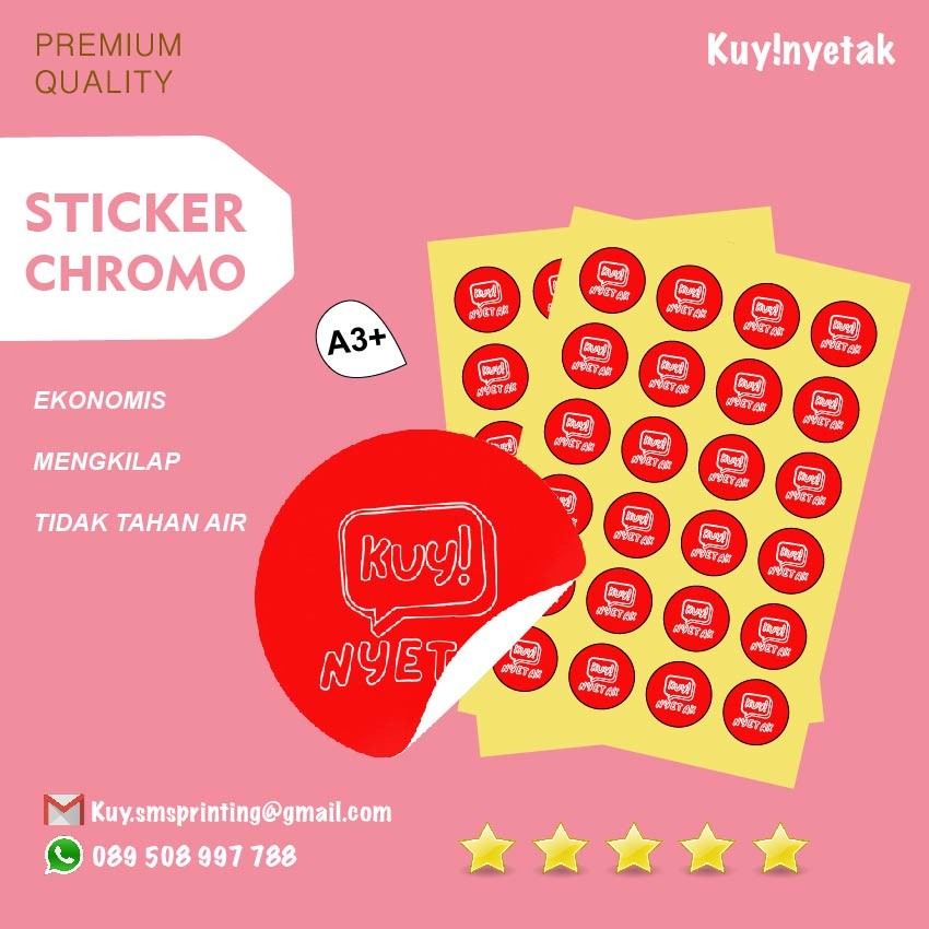 Jual Stiker Label Chromo Cetak Label Kemasan Makanan Shopee Indonesia 2627