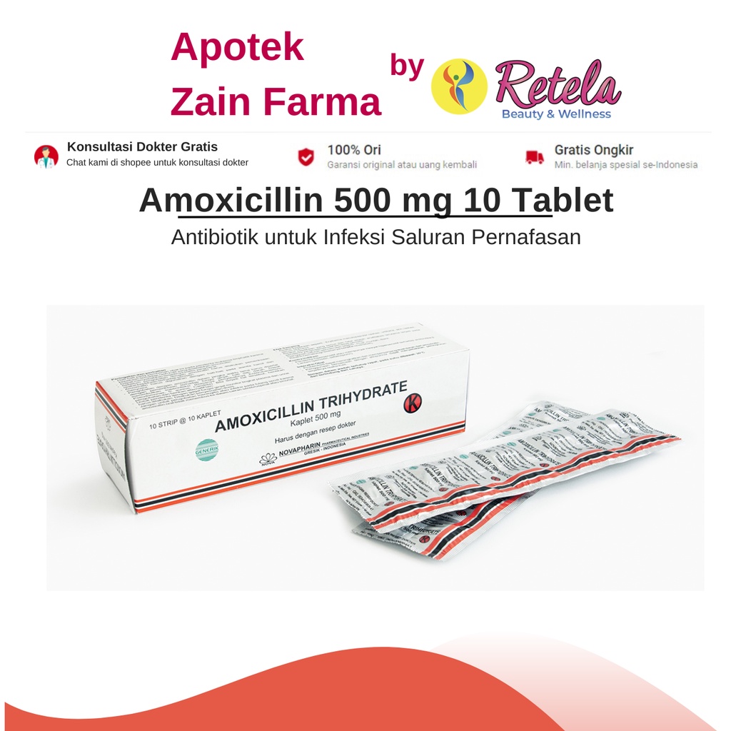 Jual Amoxicillin 500 mg 10 Tablet Shopee Indonesia
