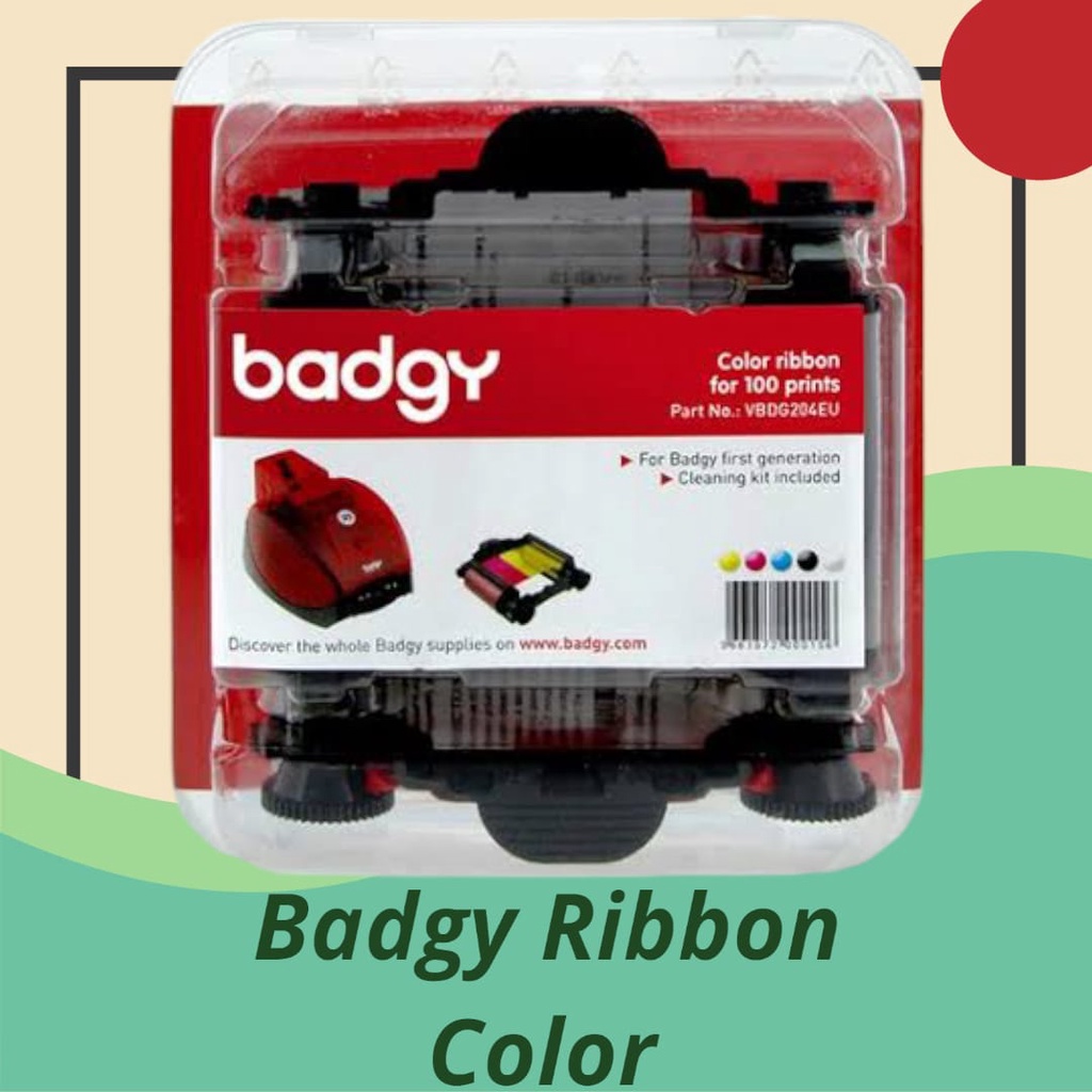 Jual RIBBON BADGY VBDG204EU COLOR 100 PRINT ORIGINAL | Shopee Indonesia
