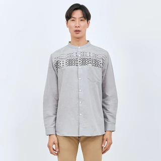 M231 Kemeja Pria Koko Panjang Abu 2912