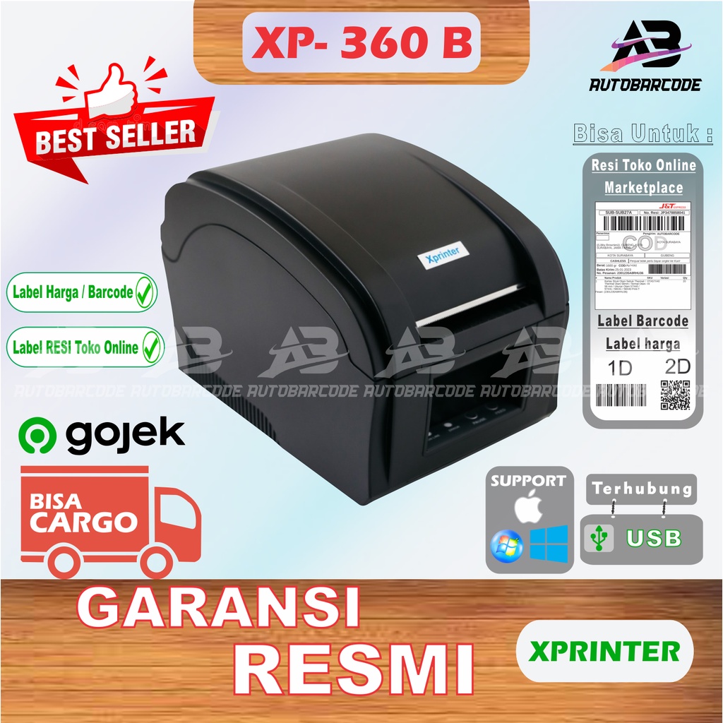 Jual Printer Dual Mode Xprinter XP-360B Thermal 80MM Kertas Kasir Label ...