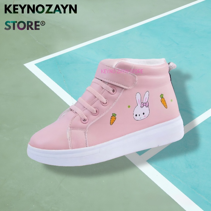 Jual Sepatu Boot Fashion Rabbit Lace Up Sneakers Anak Perempuan
