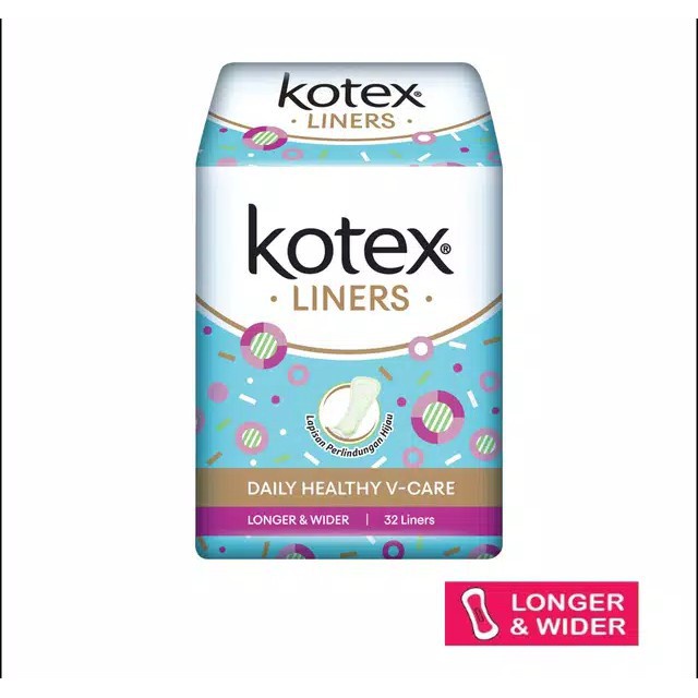 Jual kotex liners daily healthy vcare longer & wider 32s Shopee