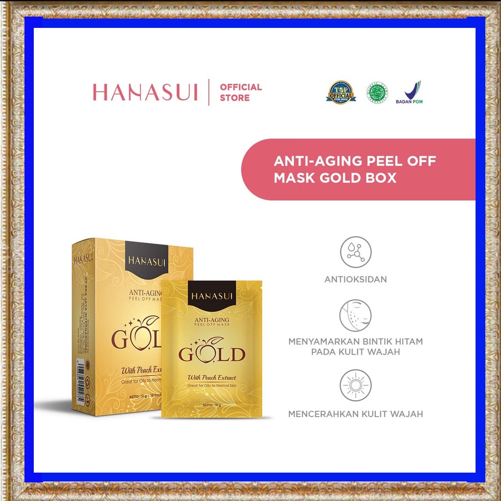 Jual Hanasui Gold Mask Peel Off Masker Gold Naturgo Bpom Shopee