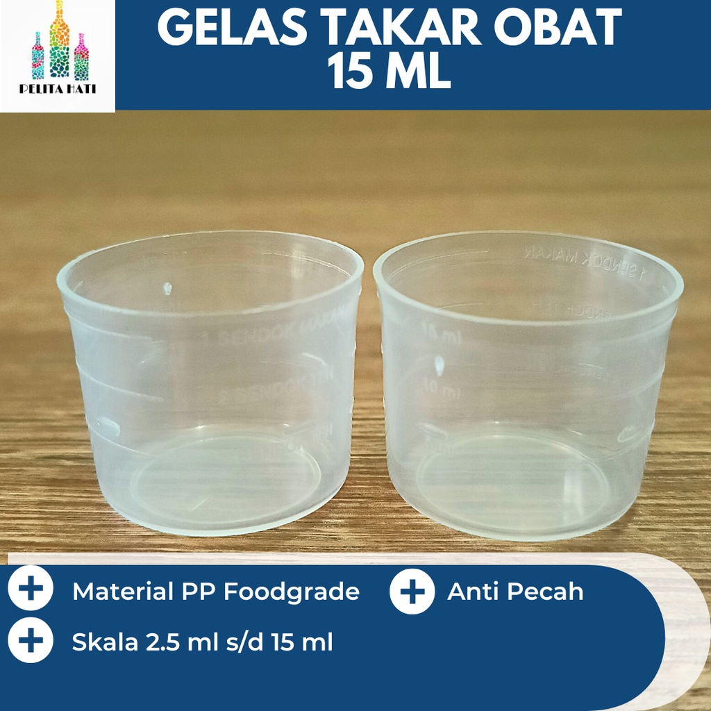 Jual GELAS TAKAR OBAT ANAK 15 ML / SLOKI PLASTIK TAKAR 15 ML FOODGRADE ...