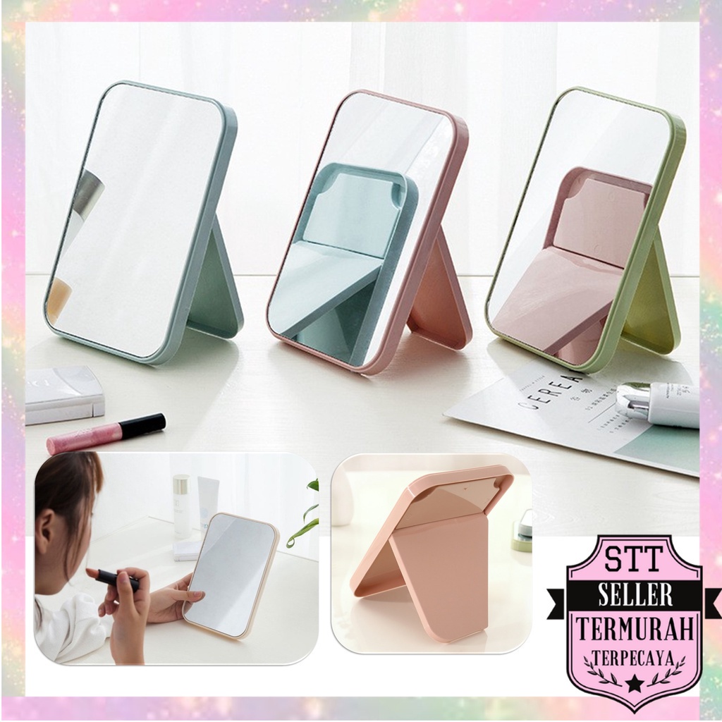 Jual STT Cermin Lipat Persegi Portable Beauty Mirror Kaca Rias Make Up