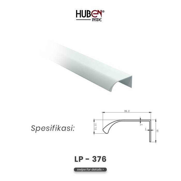Jual LP 376 Profil Frame Handle Handel Tarikan L Aluminium Almunium 3 ...