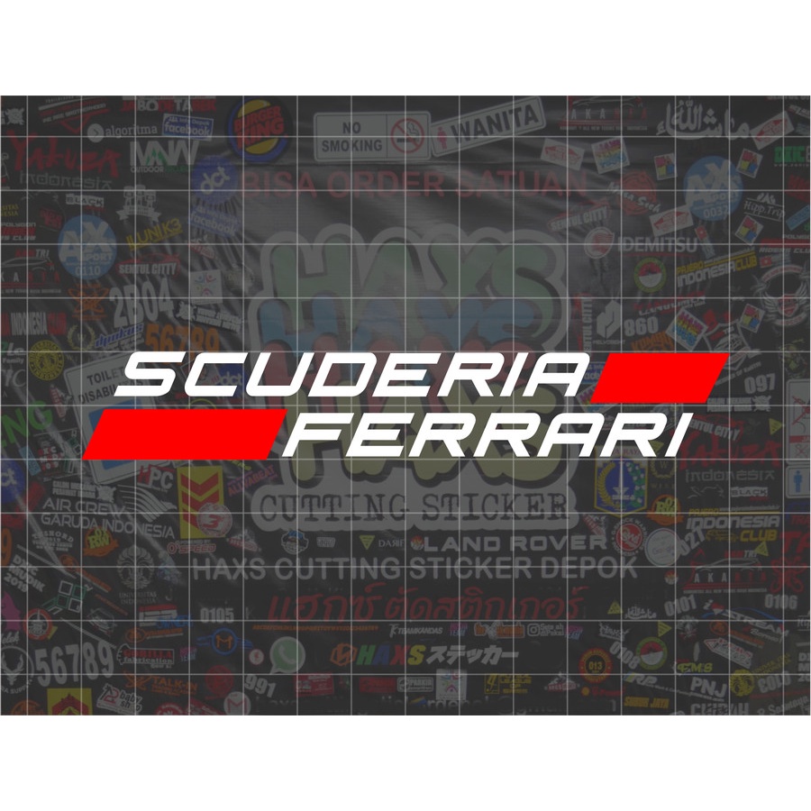 Jual Cutting Sticker Scuderia Ferrari Ukuran 12 Cm Untuk Motor Mobil ...