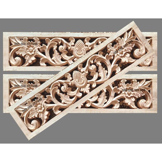 Jual 40 X 10 cm Dekorasi Dinding Ornamen Ukir Tempel Kepingan Loster