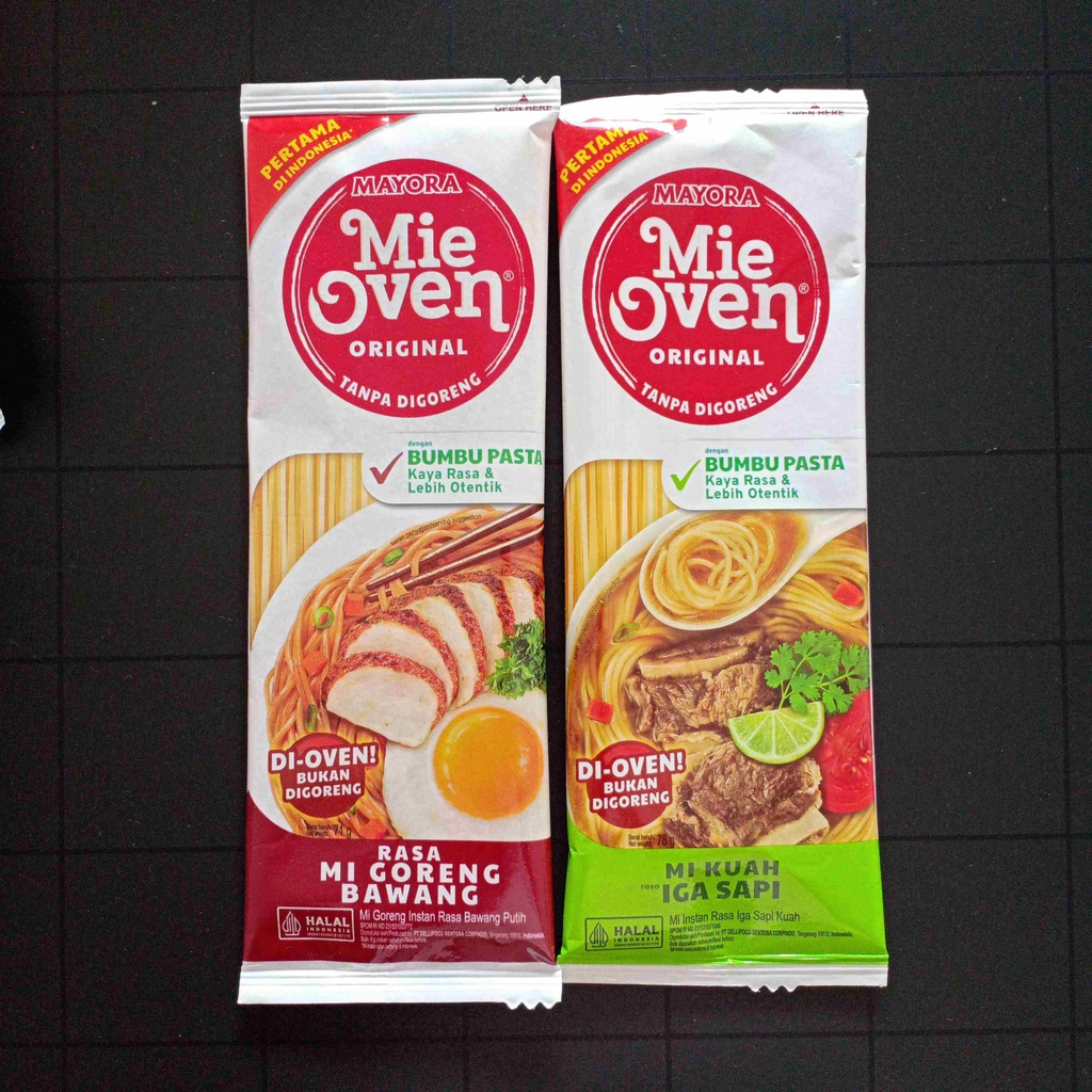 Jual Mayora Mie Oven Original Mi Instan Goreng Bawang Kuah Iga Sapi