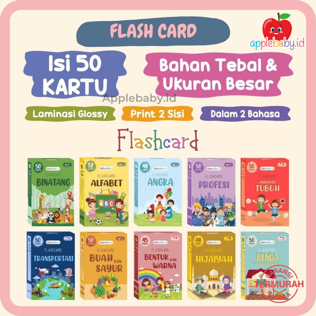 Jual Flash Card Mainan Edukasi Anak Flashcard Anak Kartu Belajar Anak ...