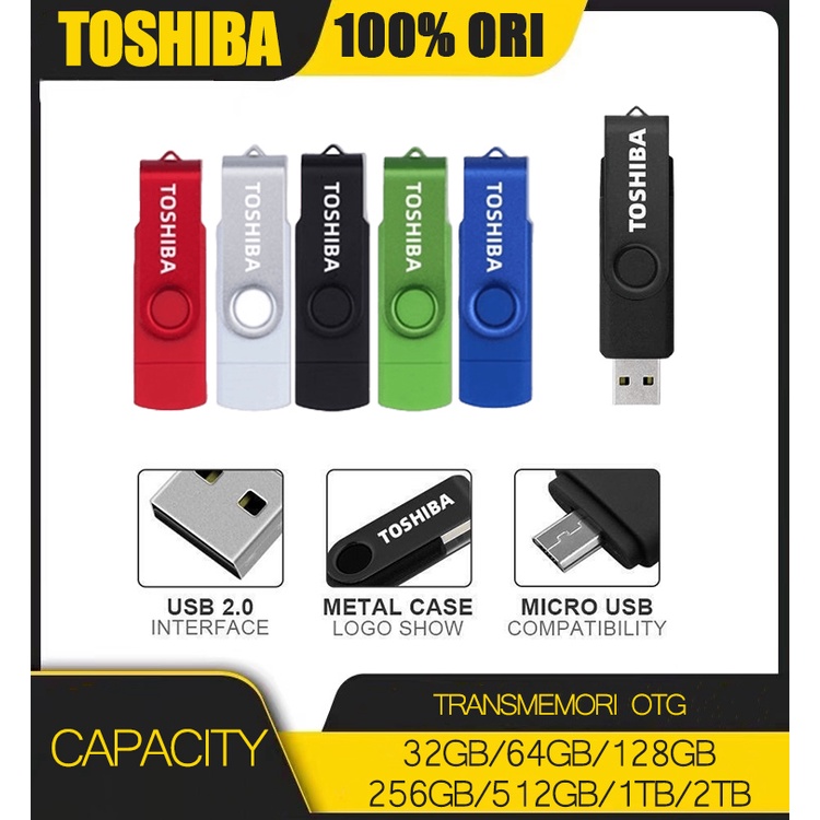 Jual TOSHIBA OTG LARGE CAPACITY FLASH DRIVE 32GB/64GGB/128GB/256GB