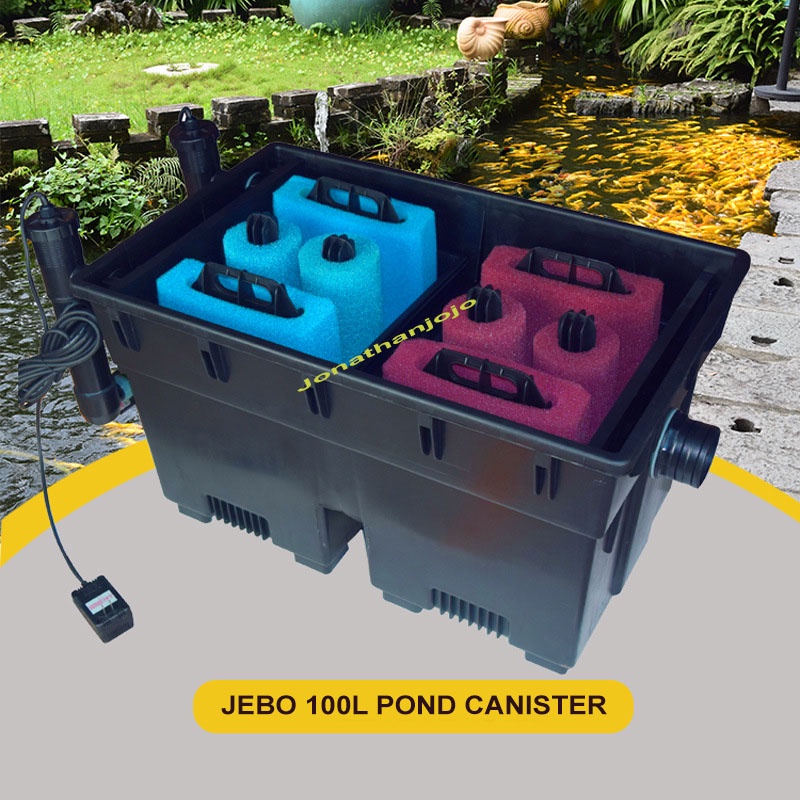 Jual Jebo 100L Filter Kolam Koi Pond Sump Filter Canister Kolam UV