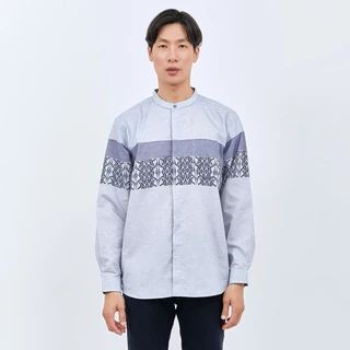 M231 Kemeja Pria Koko Panjang Biru 1690A