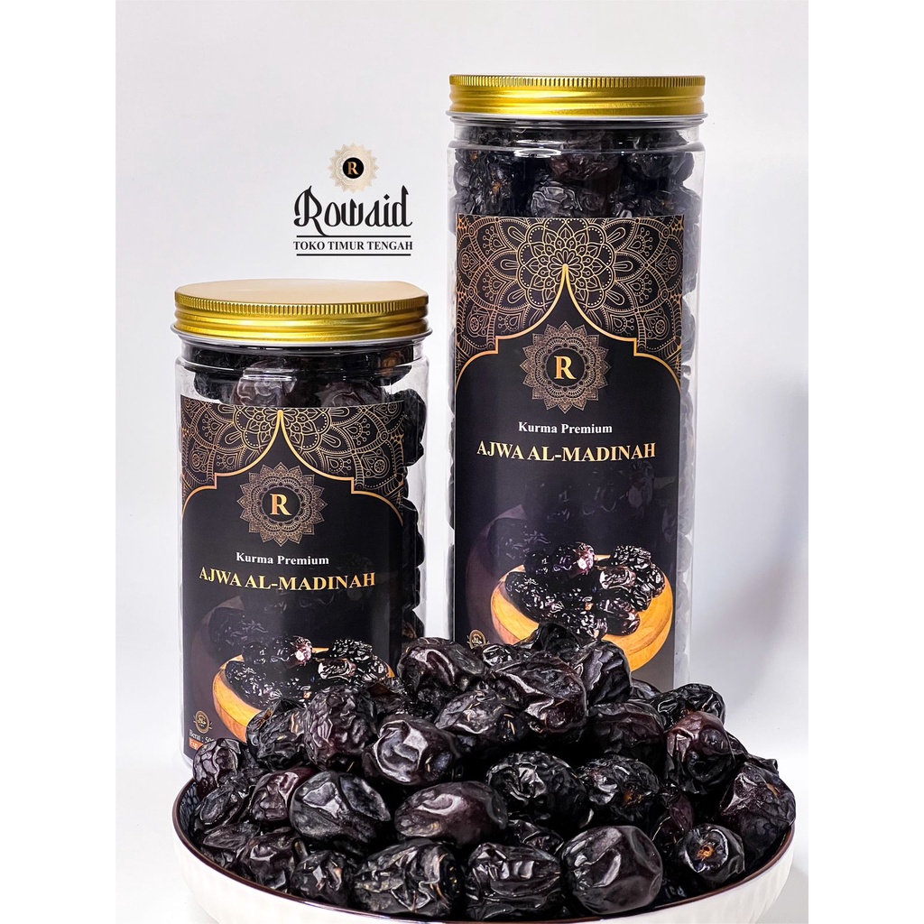Jual KURMA AJWA GRADE AA AL MADINAH(KURMA NABI) 500G | Shopee Indonesia