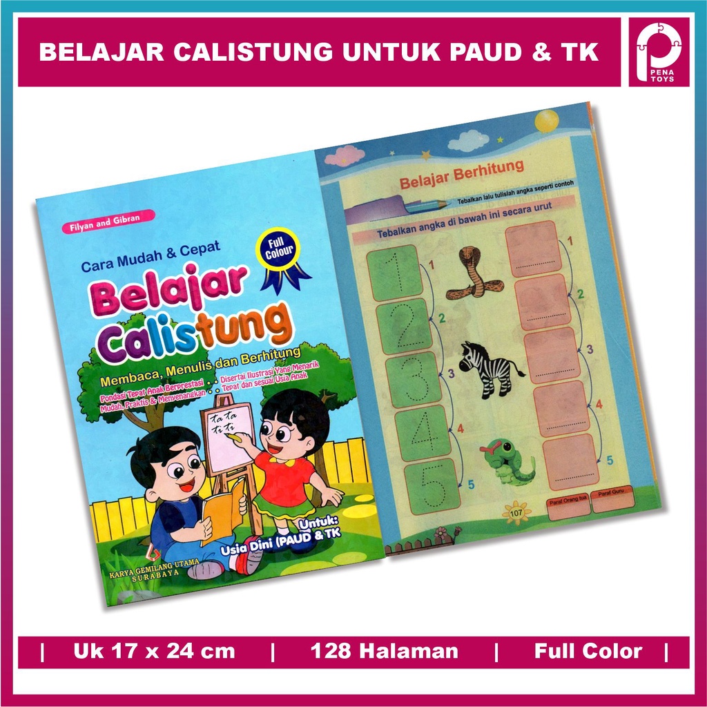 Jual Buku Calistung - Belajar Menulis Dan Berhitung - Buku Belajar ...