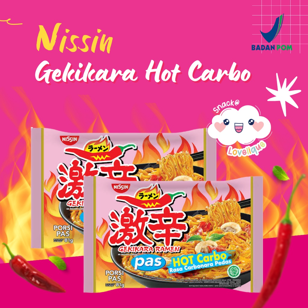 Jual Nissin Gekikara Ramen Varian Hot Carbonara Mie Instan