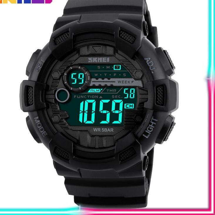 Jual Bih Ma Cod Jam Tangan Sport Skmei Laser Full Hitam Original Shopee Indonesia