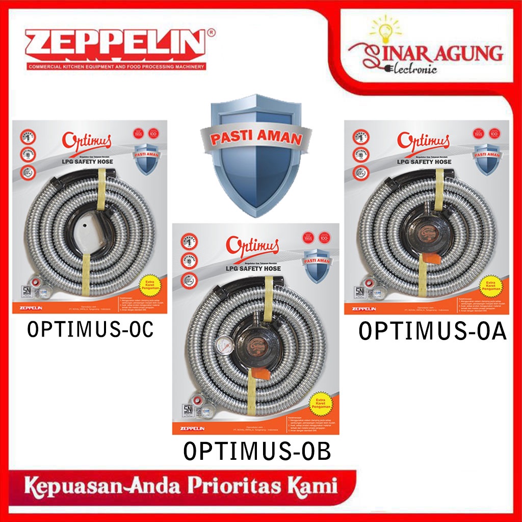 Jual REGULATOR SELANG GAS ZEPPELIN OPTIMUS OA / OB / OC 100 ORI