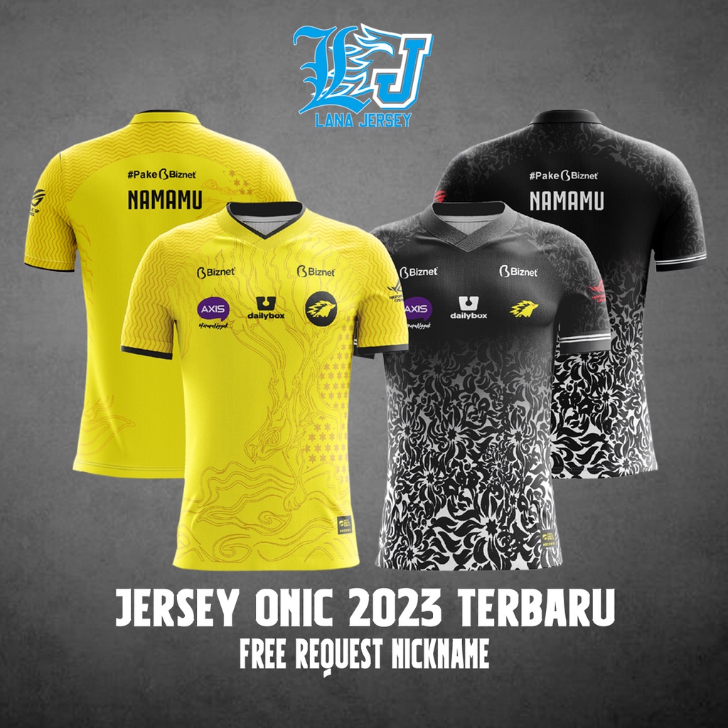 Jual Jersey Onic Esport 2023 MPL S11 Terbaru Baju Kaos Gaming Onic Murah full printing (free 