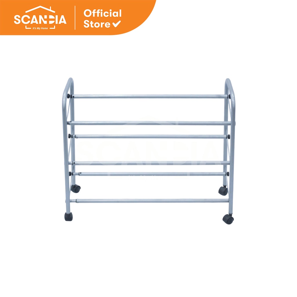 Jual SCANDIA Rak Sepatu Shoe Rack Expandable Glat 62-116x23x53Cm Silver ...