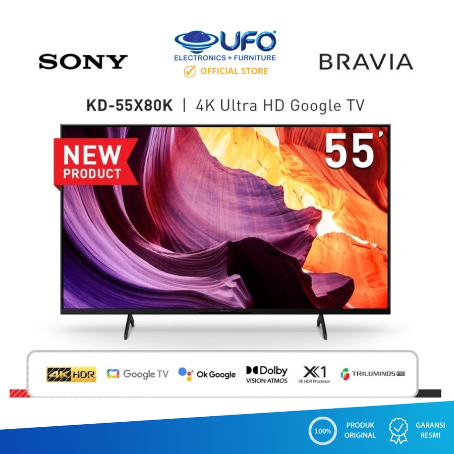 Jual Sony KD55X80K Led UHD 4K HDR Smart Android Google TV 55 Inch ...