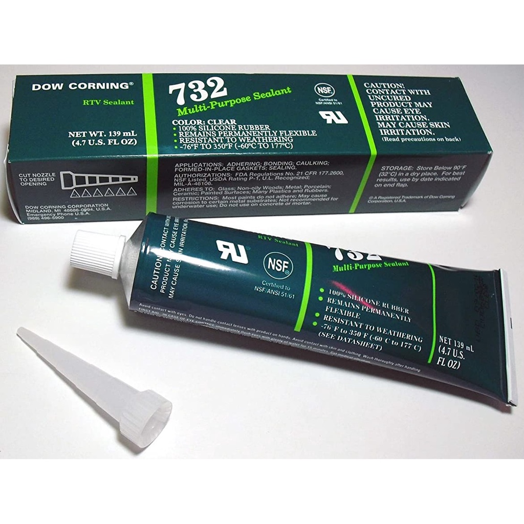Jual Dow Corning Rtv 732,dowcorning silicone sealant 90ml tube | Shopee ...