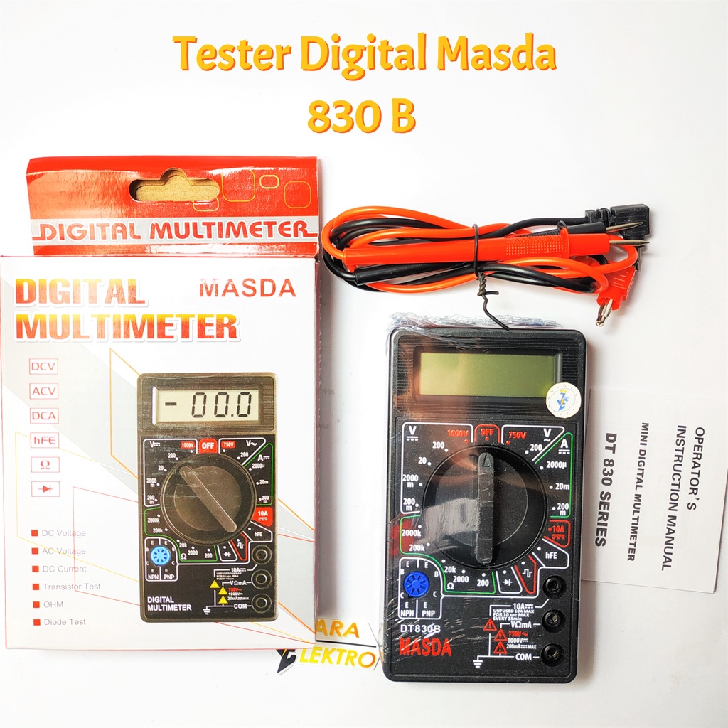 Jual Tester Digital Masda B Mini Digital Multimeter Dt B Series Multi Tester Digital