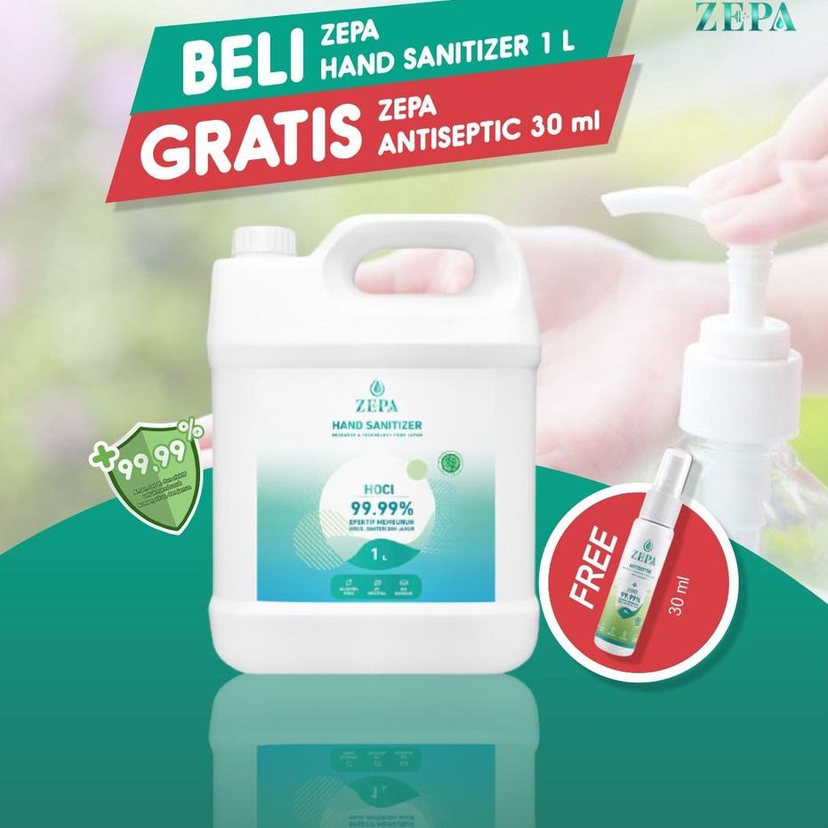 Jual Promo Hand Sanitizer ZEPA HOCl Non Alkohol Non Gel  1 Liter