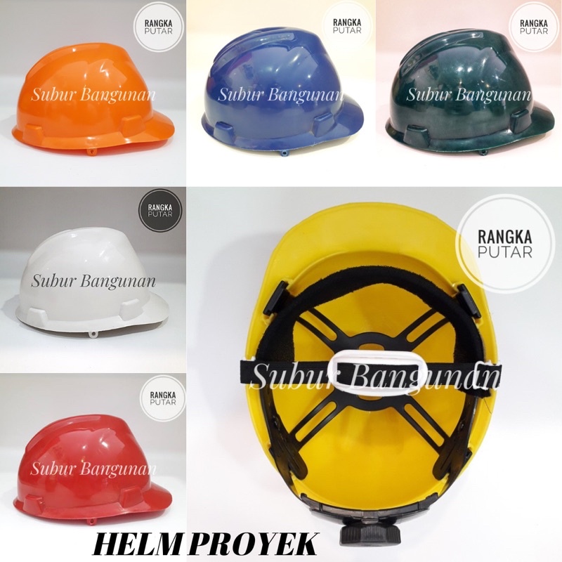 Jual Helm Safety Proyek Msk Topi Proyek Murah Full Set Rangka Putar