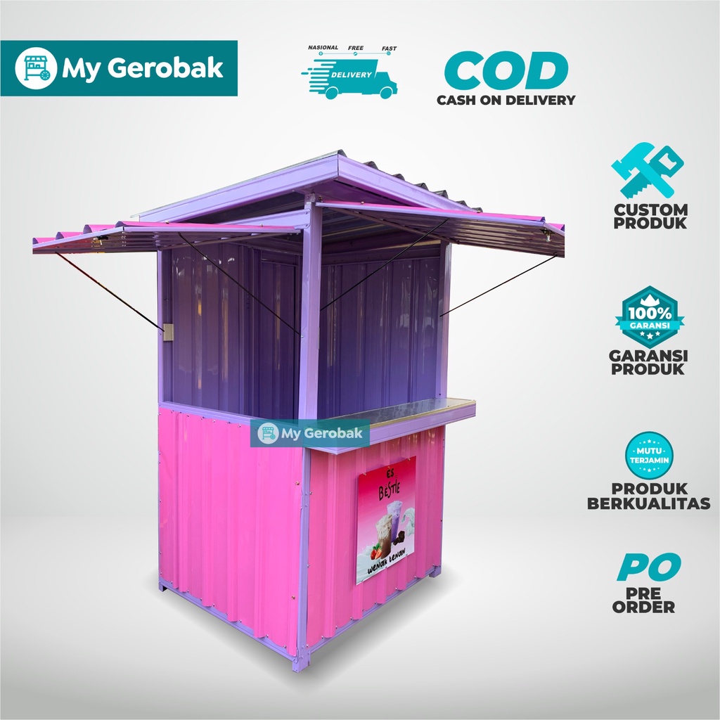Jual Booth Kontainer / Gerobak container Makanan / Rombong Minuman Es