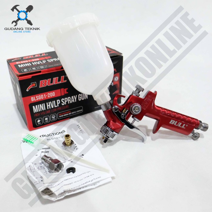 Jual Mini Spray Gun Kepala Semprotan Cat Kompresor 250cc HVLP BLSG01 ...