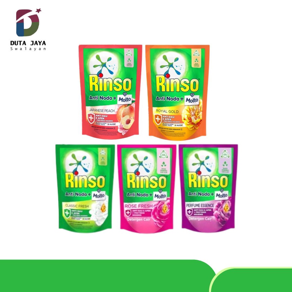 Jual Detergen Cair Rinso Anti Noda + Molto Sabun Cair Anti Bau Apek ...